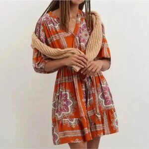 ANTHROPOLOGIE PORRIDGE ISABEL BOHO PAISLEY SHIRT DRESS